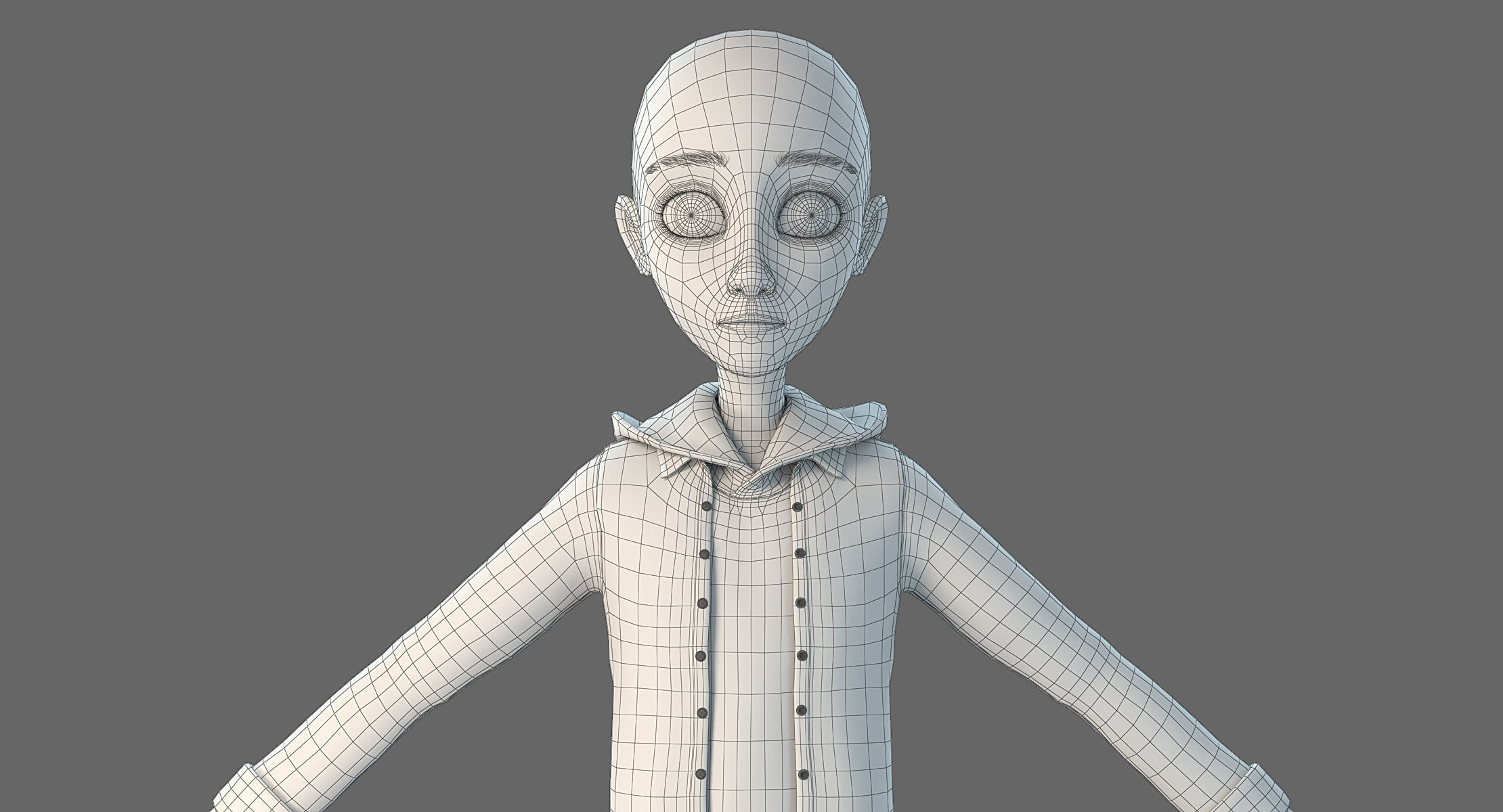 Cartoon Boy NoRig 3D model_16