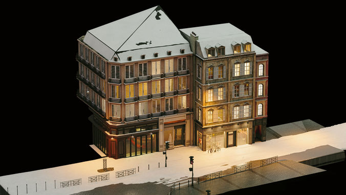 City Street Part 1 - European Architecture 3D model