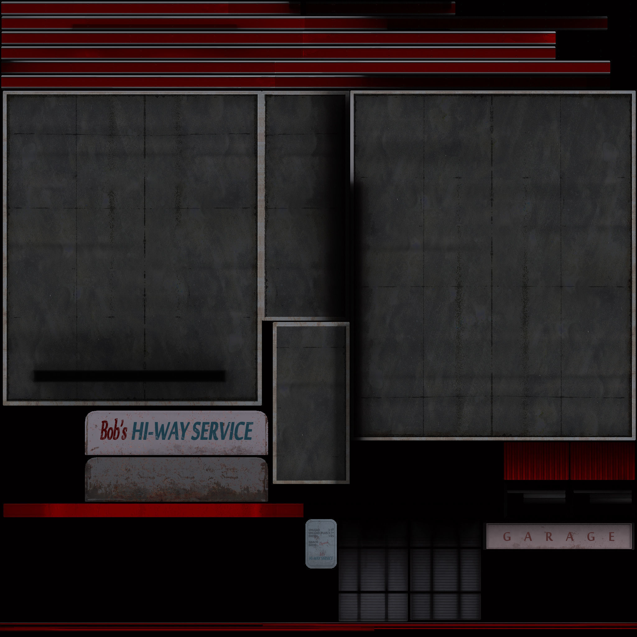 Bobs Hi-way Service Low-poly 3D model_6