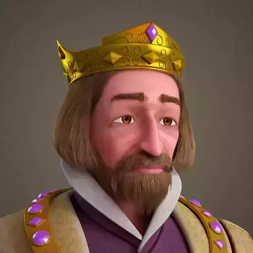 Cartoon King 3D model