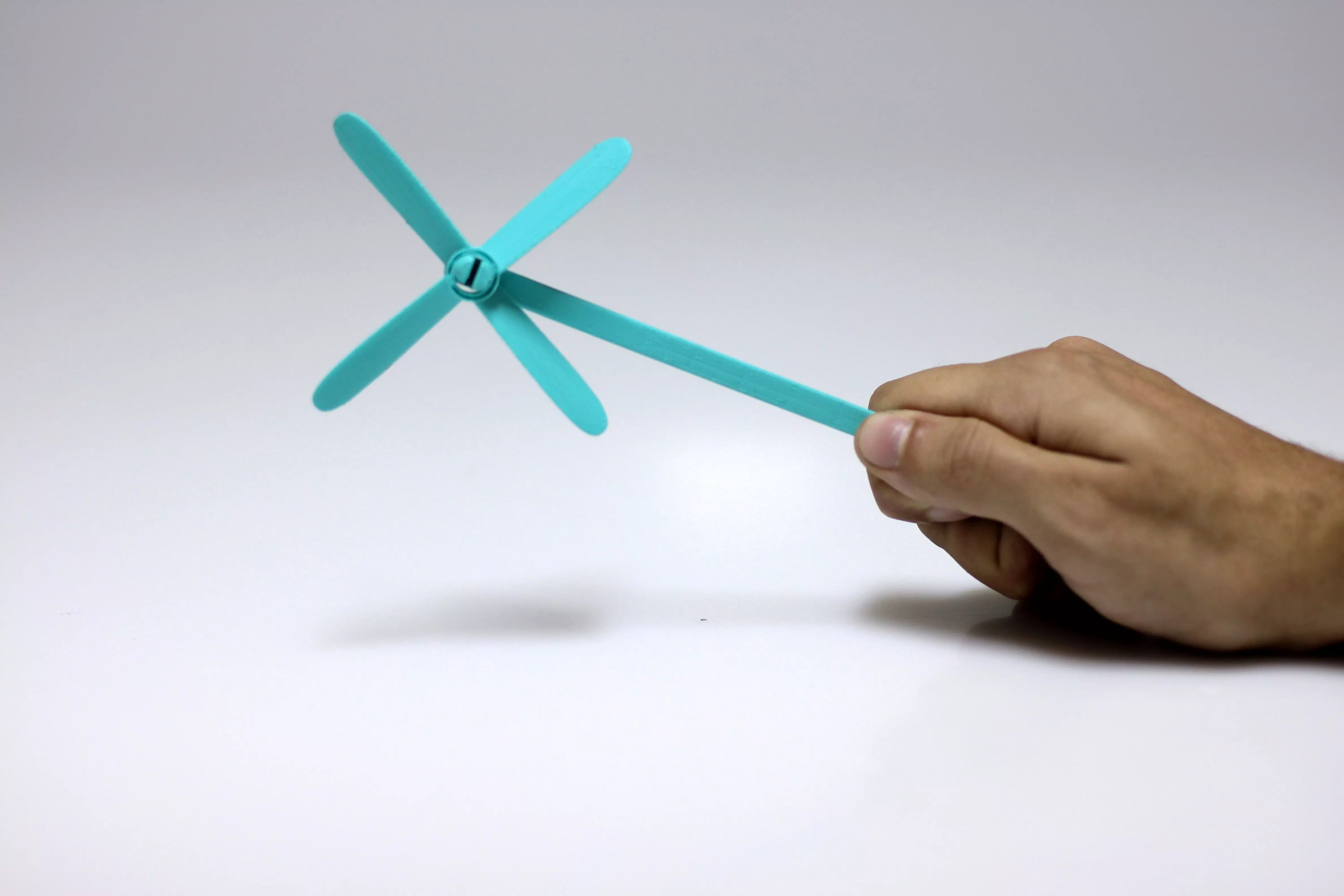 Windmill teal dragonfly on stick Free 3D print model_0