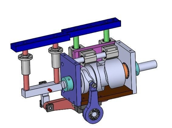 Cam mobile mechanism 3D model_1