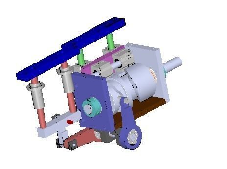 Cam mobile mechanism 3D model_0