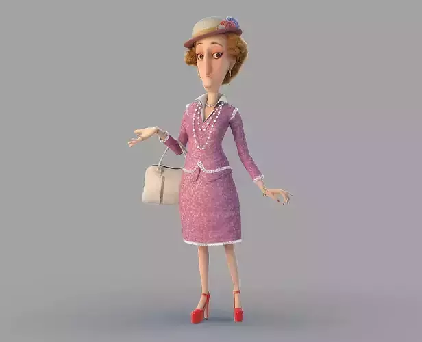 Cartoon Woman Rigged