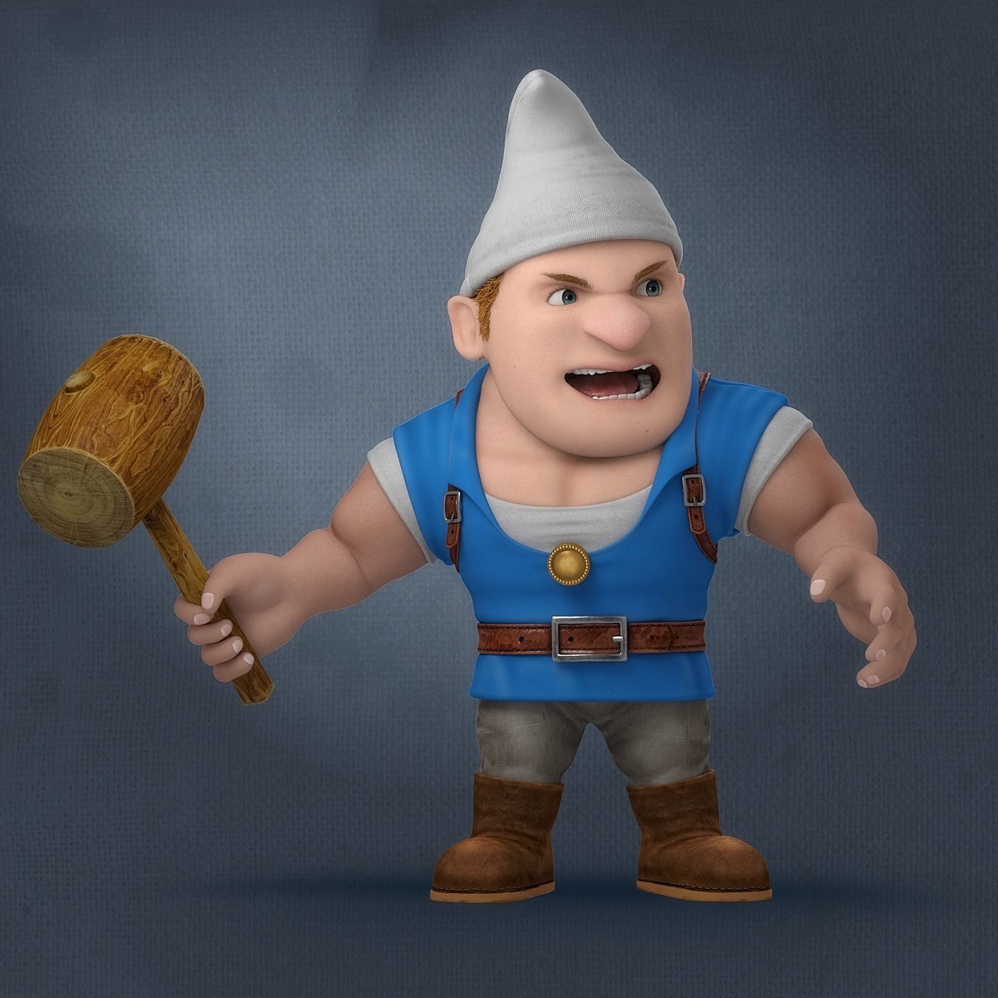 Cartoon Man Rigged 3D model