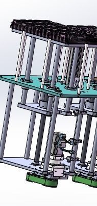 The lifting of stacking platform mechanism 3D model_2