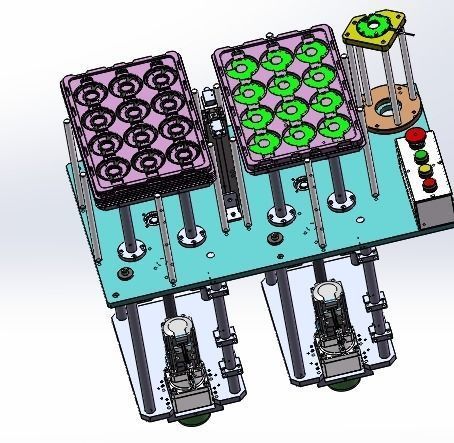 The lifting of stacking platform mechanism 3D model_6