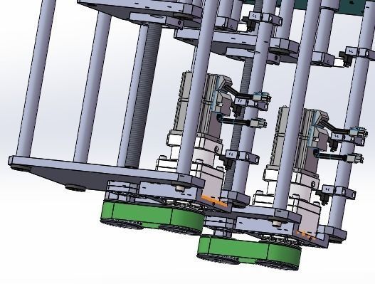 The lifting of stacking platform mechanism 3D model_4
