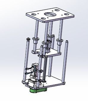 The lifting of stacking platform mechanism 3D model_3