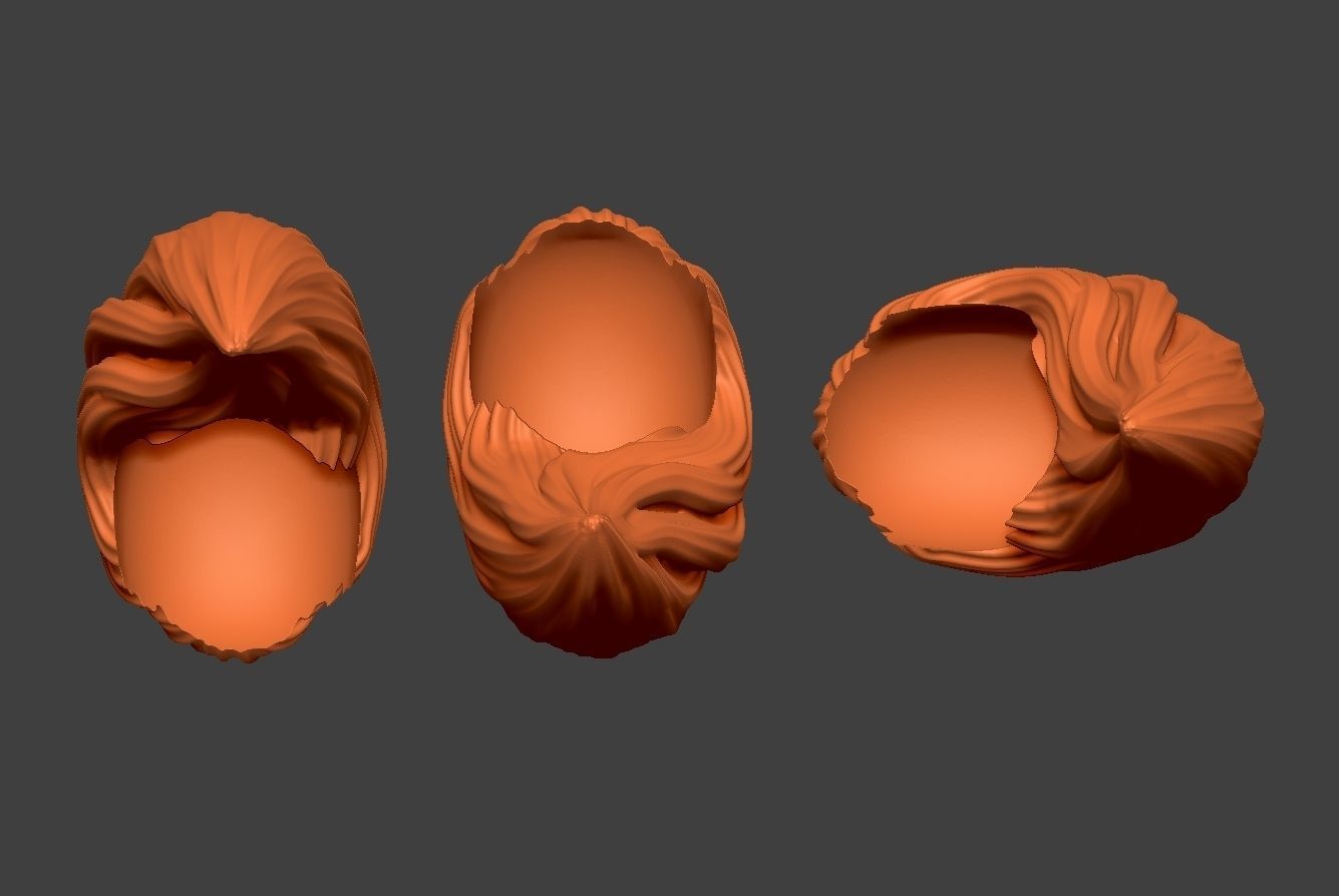 Female Hair 2 3D print model_7