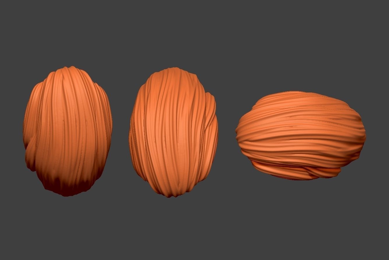 Female Hair 2 3D print model_6