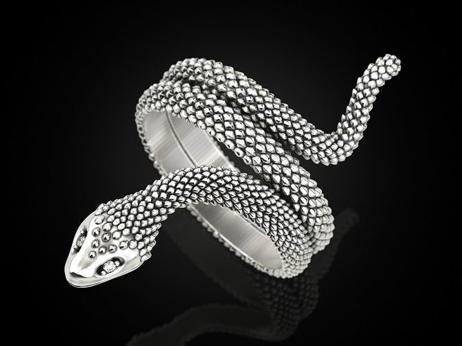 Snake ring 3D print model