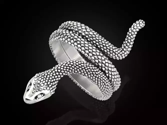 Snake ring 3D print model