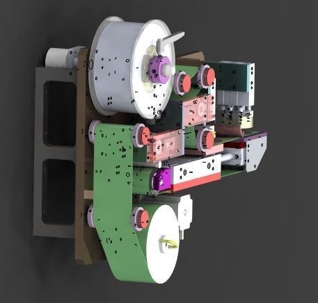 Laminating machine of separate module 3D model_6