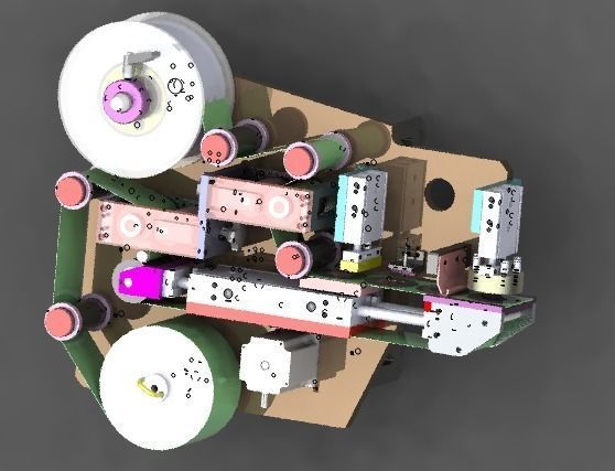 Laminating machine of separate module 3D model_0