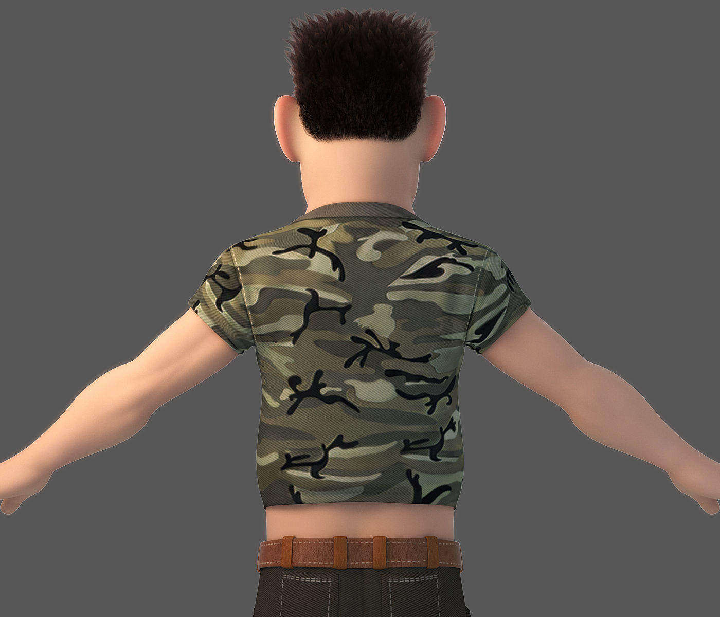 Cartoon Man Rigged 3D model_7