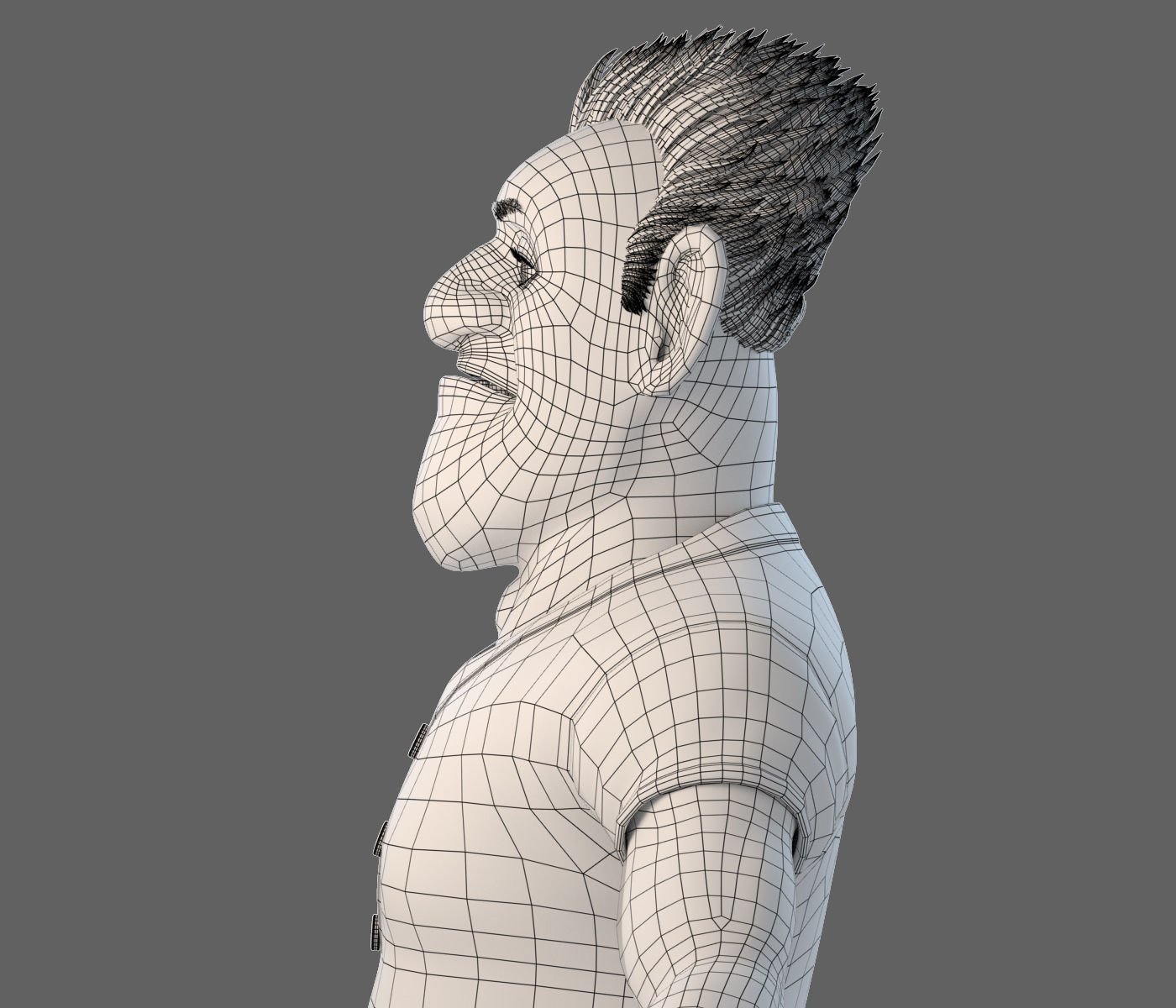 Cartoon Man Rigged 3D model_15