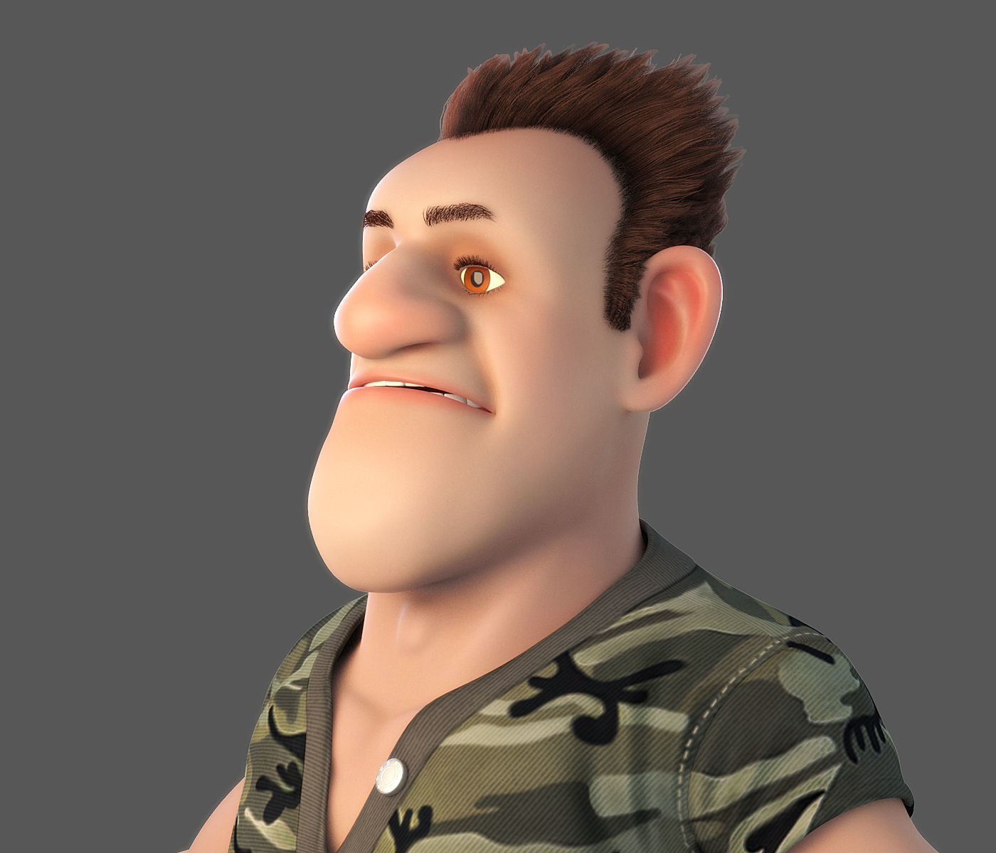 Cartoon Man Rigged 3D model_5