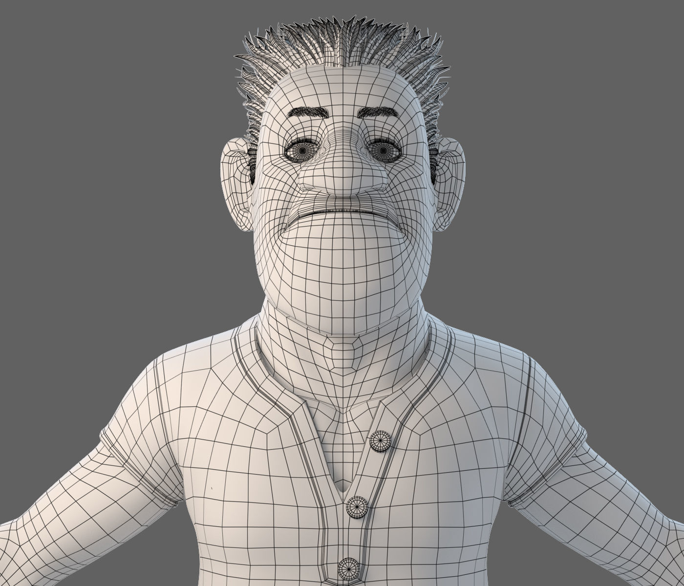 Cartoon Man Rigged 3D model_14