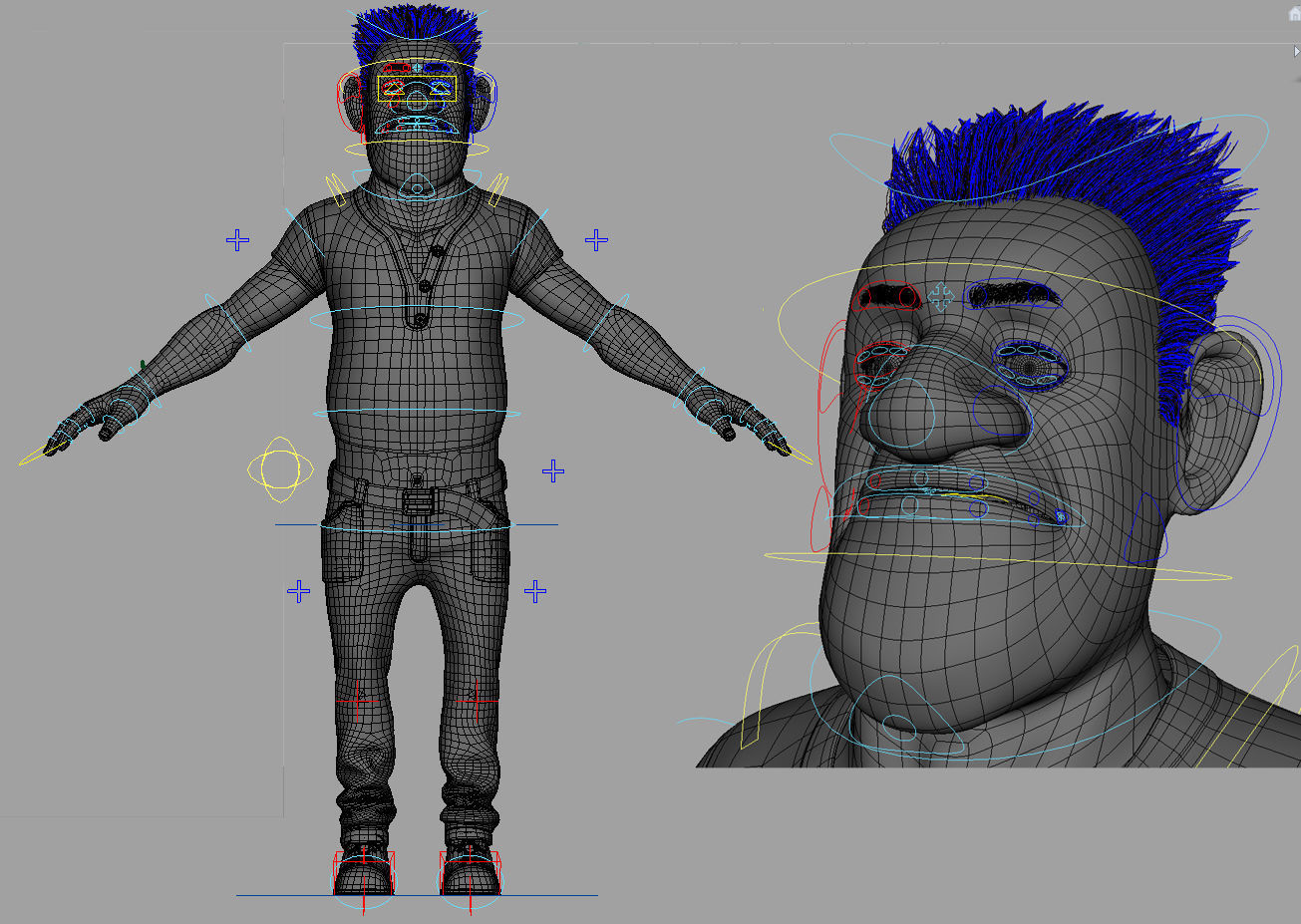 Cartoon Man Rigged 3D model_24