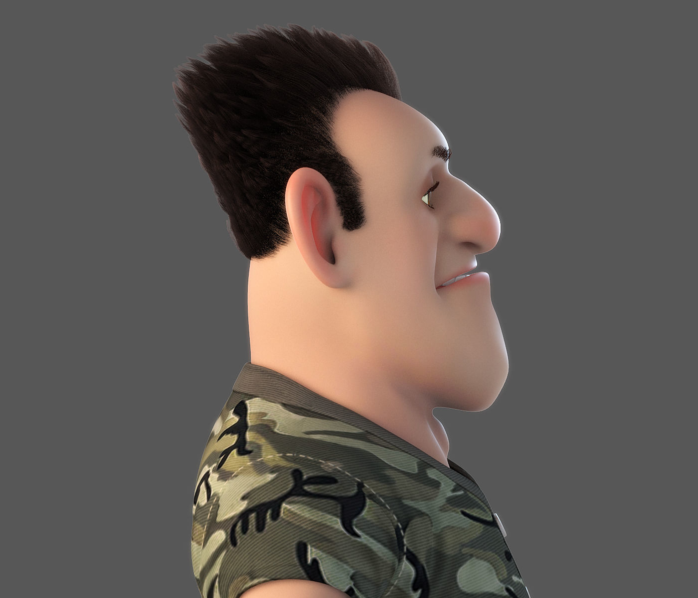 Cartoon Man Rigged 3D model_3