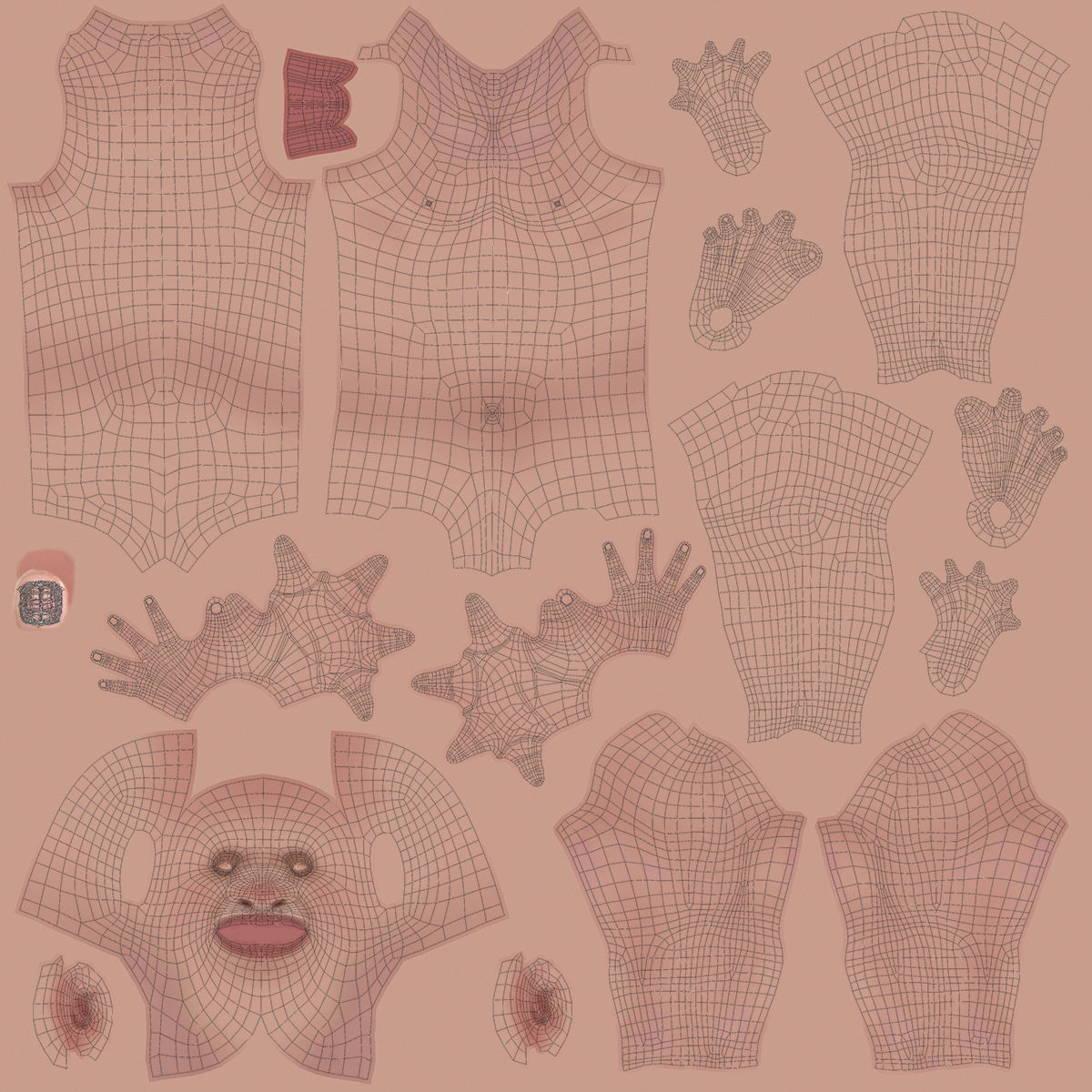 Cartoon Man Rigged 3D model_20