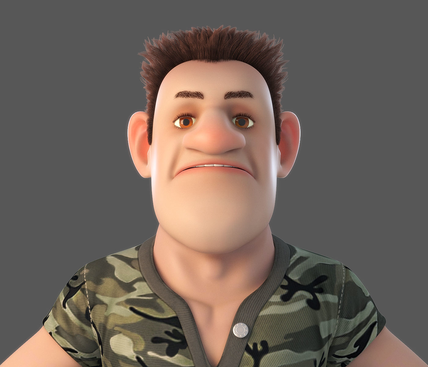 Cartoon Man Rigged 3D model_2