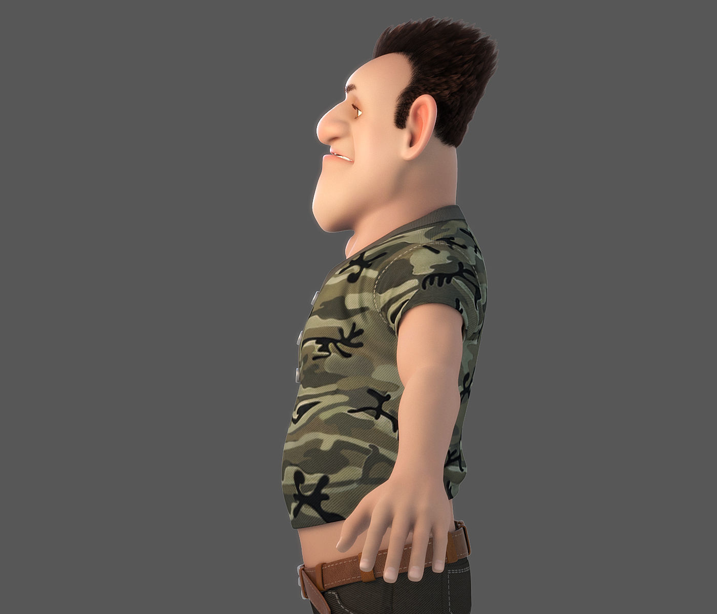Cartoon Man Rigged 3D model_9