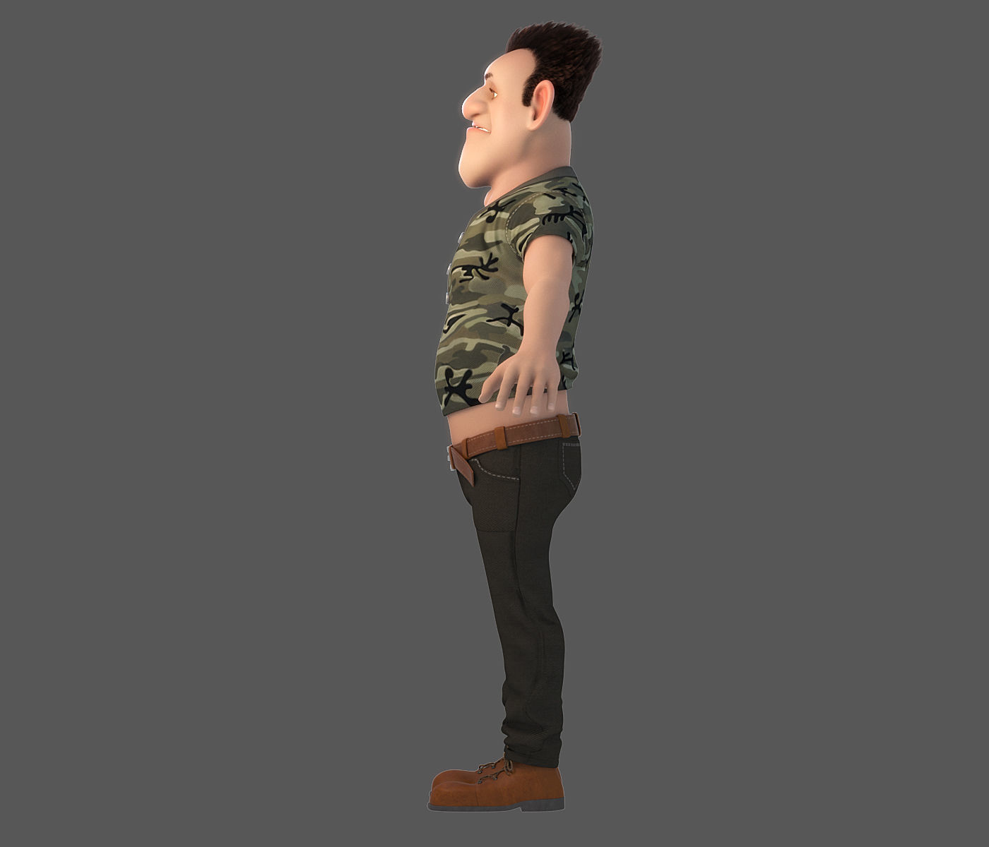 Cartoon Man Rigged 3D model_13