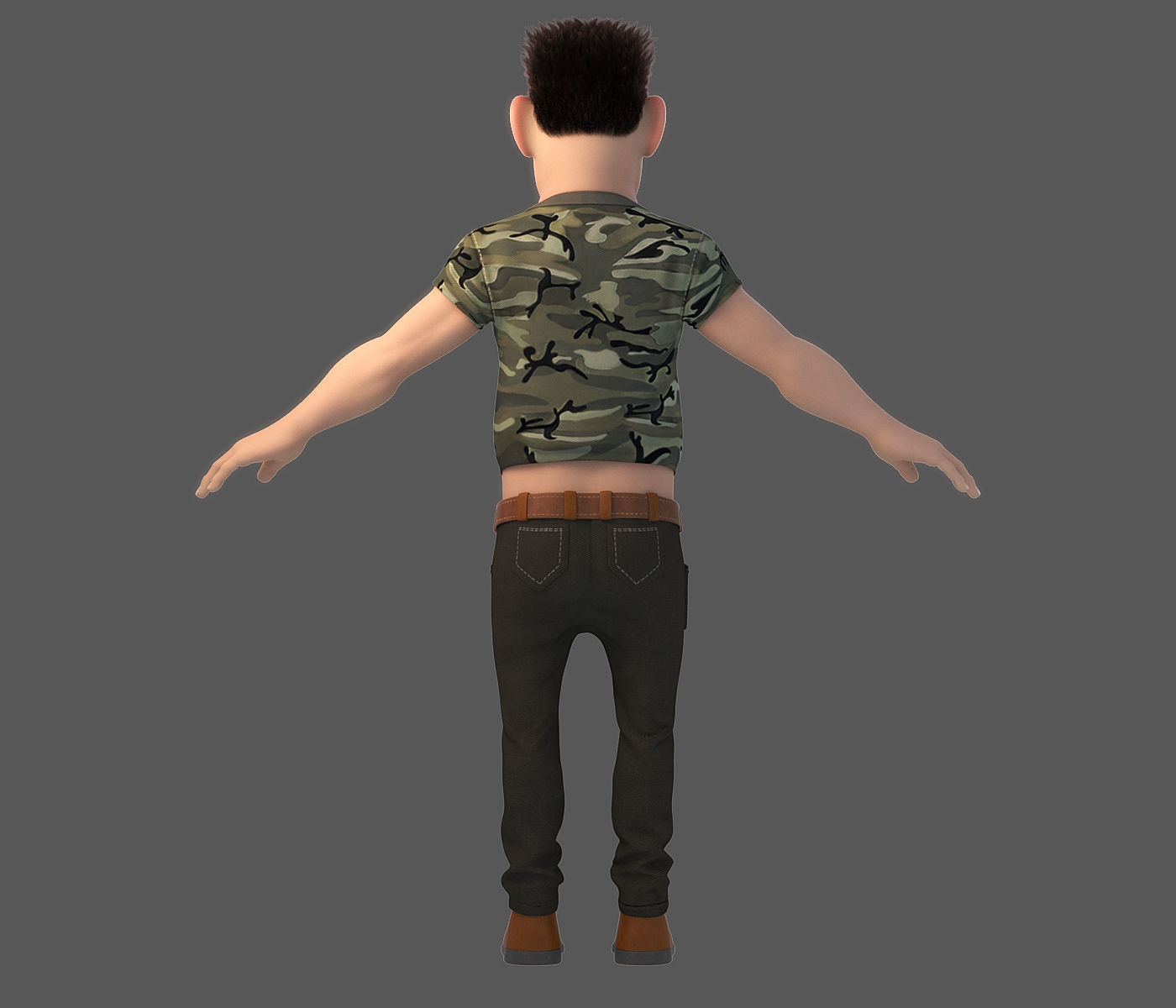 Cartoon Man Rigged 3D model_11