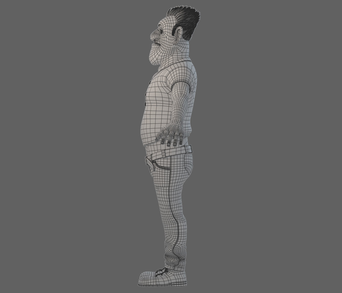 Cartoon Man Rigged 3D model_18
