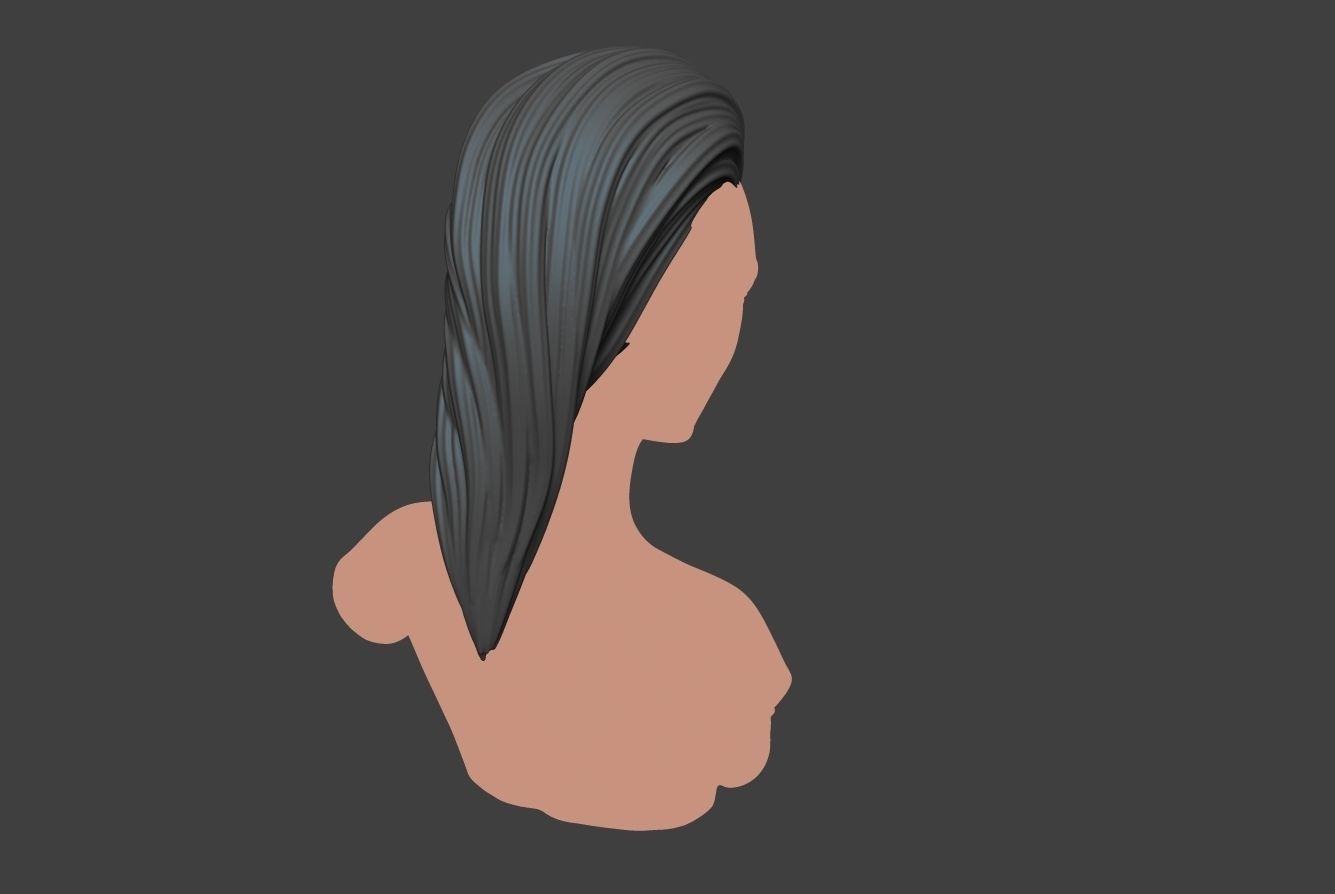 Female Hair 3 3D print model_5