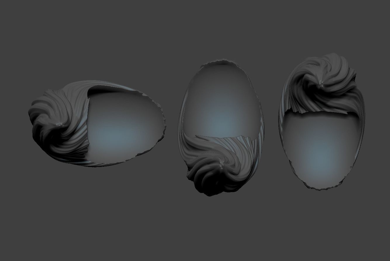 Female Hair 3 3D print model_8