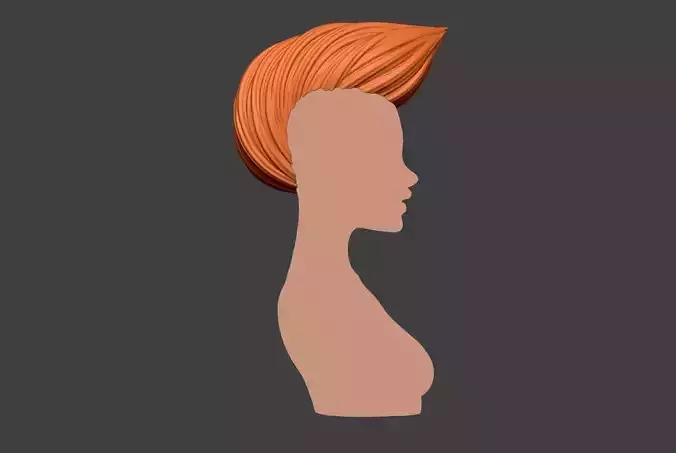 Female Hair 4 3D print model