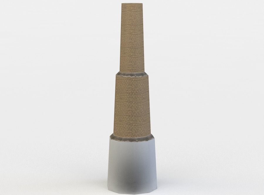 Smoke pipe Low-poly 3D model_1