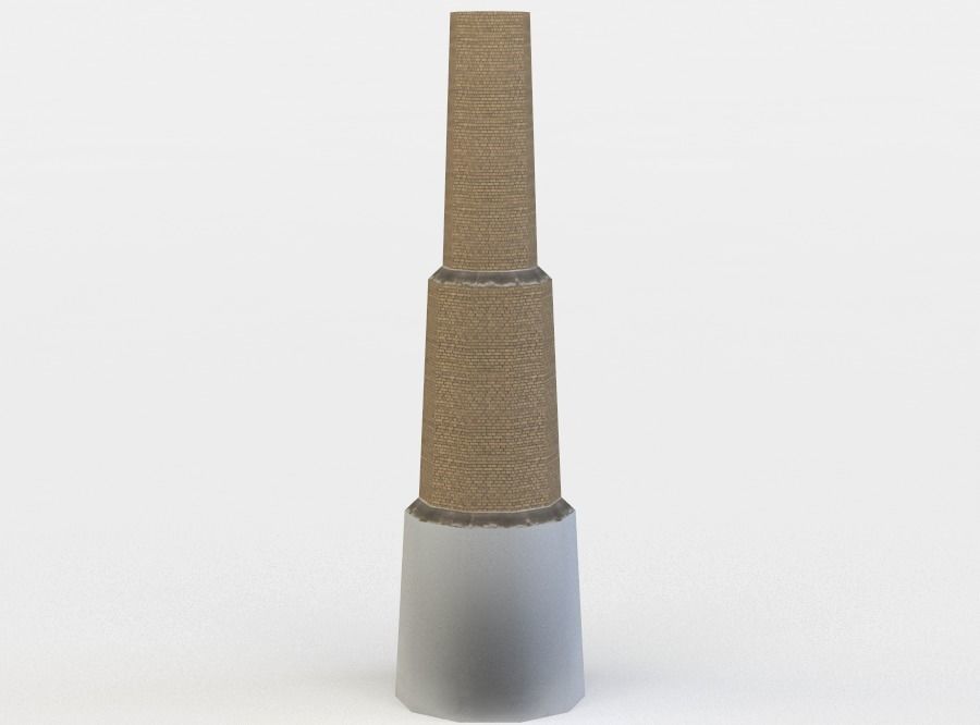 Smoke pipe Low-poly 3D model_0