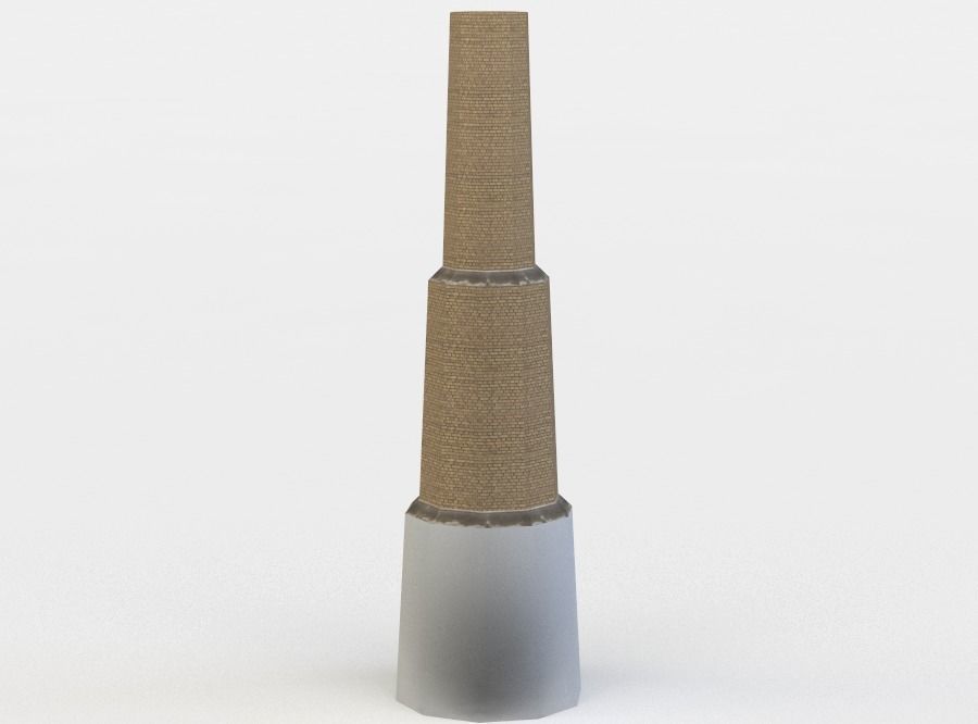 Smoke pipe Low-poly 3D model_2