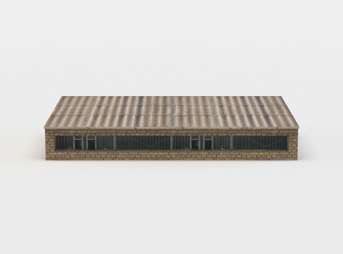 Roof top Low-poly 3D model