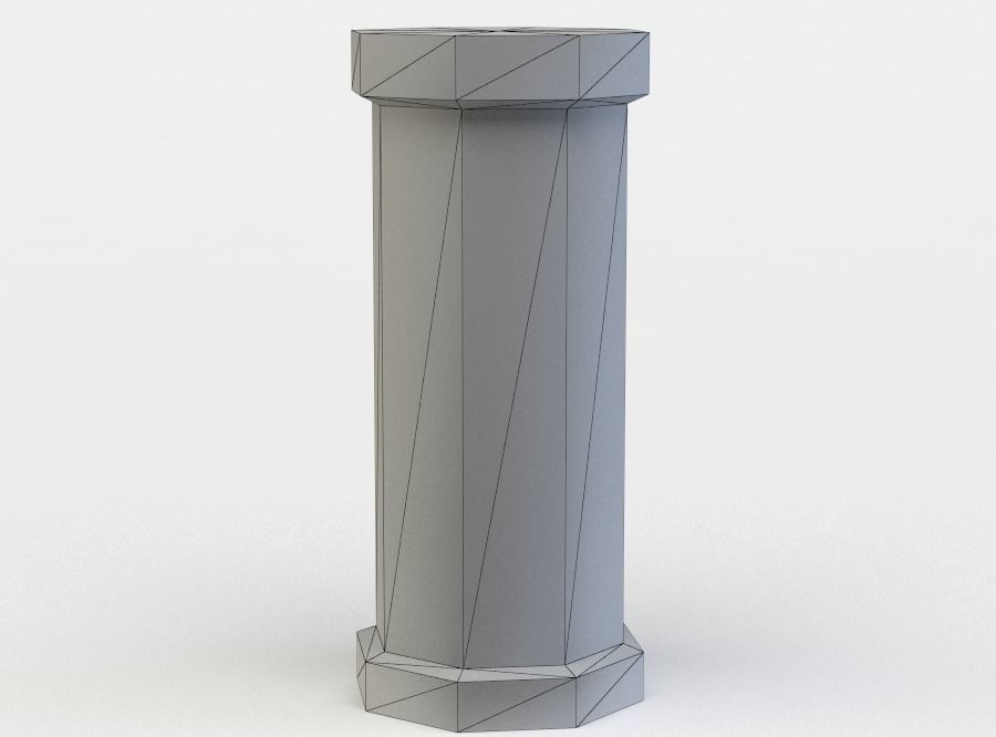 Short pipe Low-poly 3D model_5