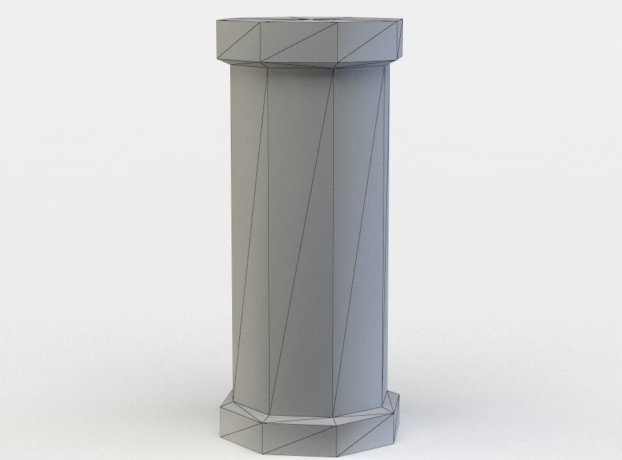 Short pipe Low-poly 3D model_4