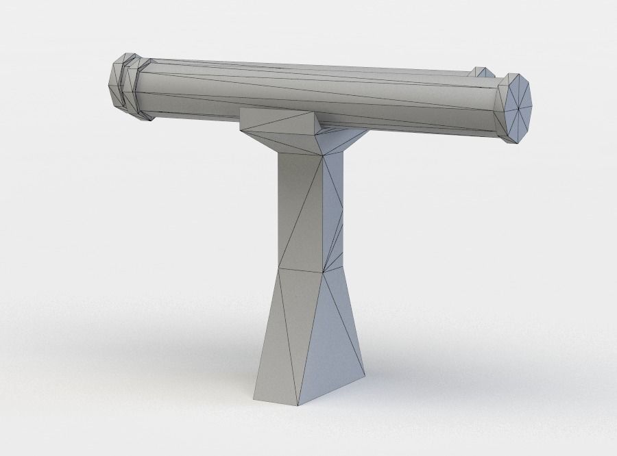 Gas pipe Low-poly 3D model_4