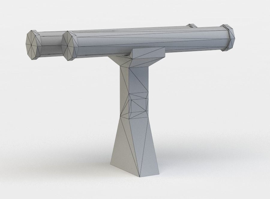 Gas pipe Low-poly 3D model_5