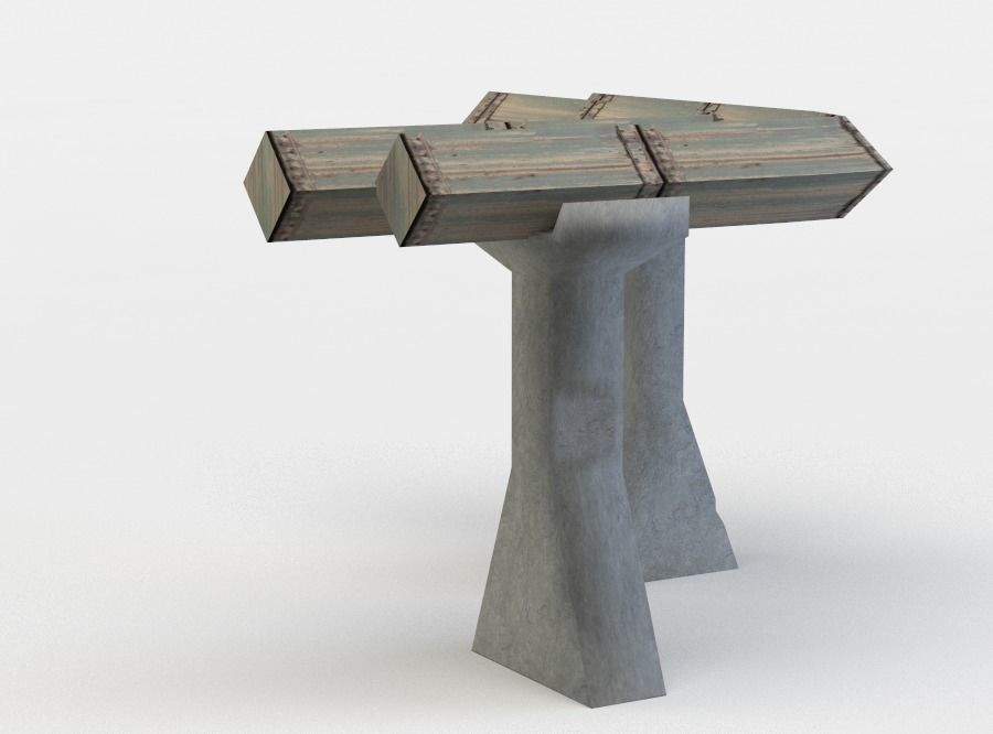 Gas pipe Low-poly 3D model_2