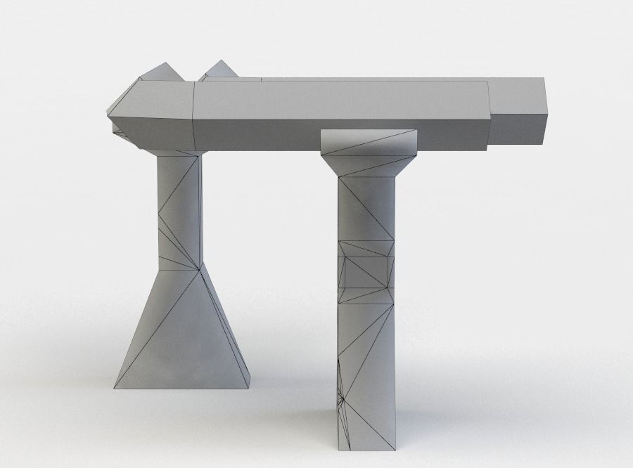 Gas pipe Low-poly 3D model_3