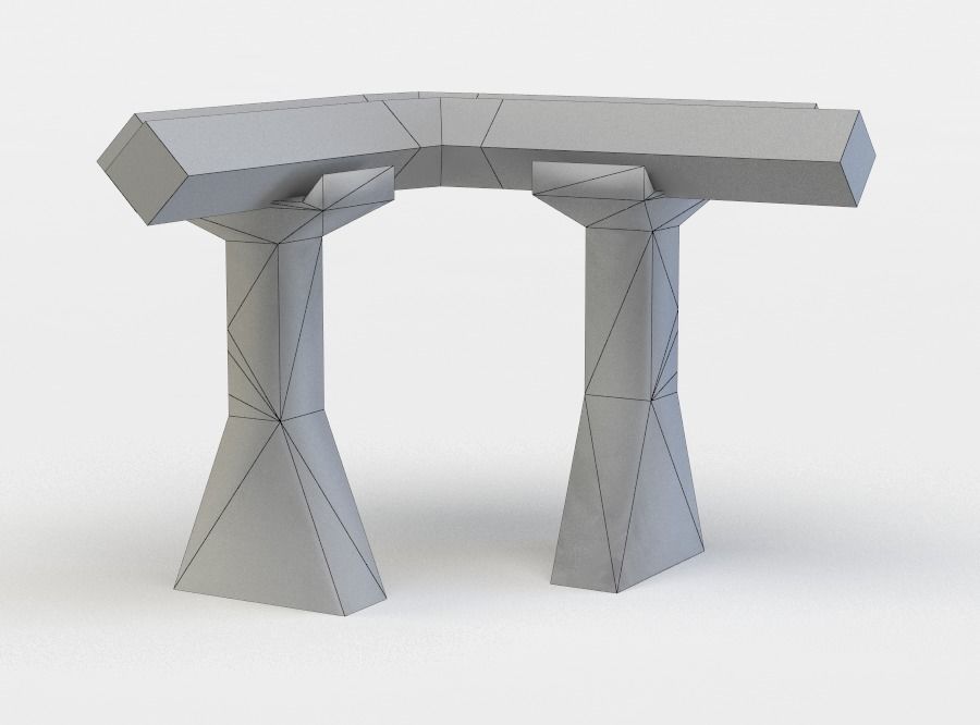 Gas pipe Low-poly 3D model_4