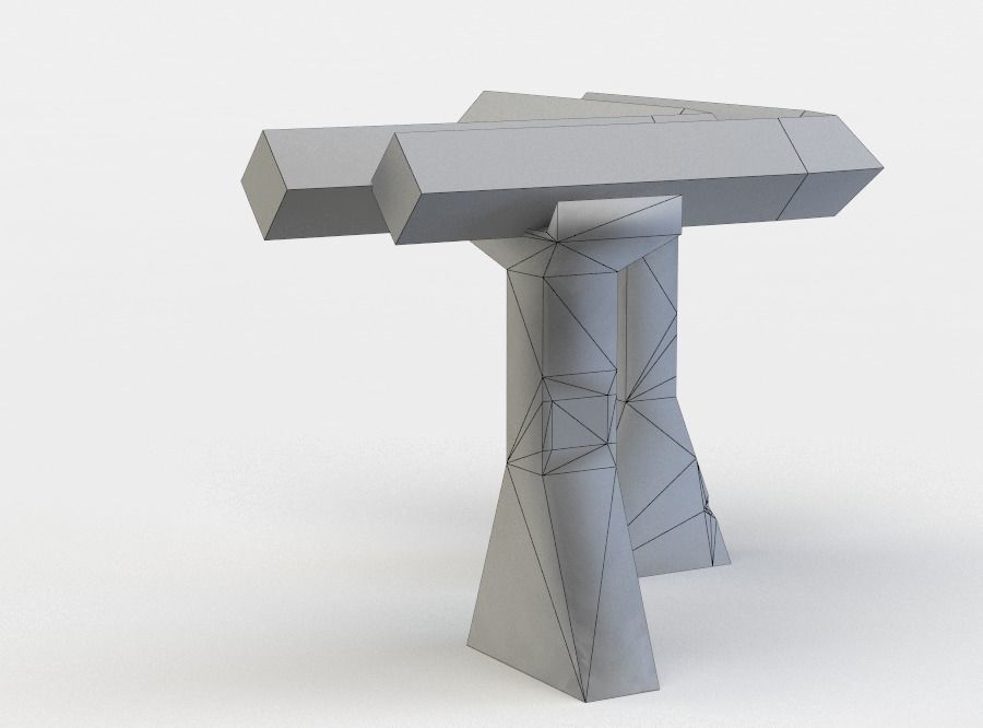 Gas pipe Low-poly 3D model_5