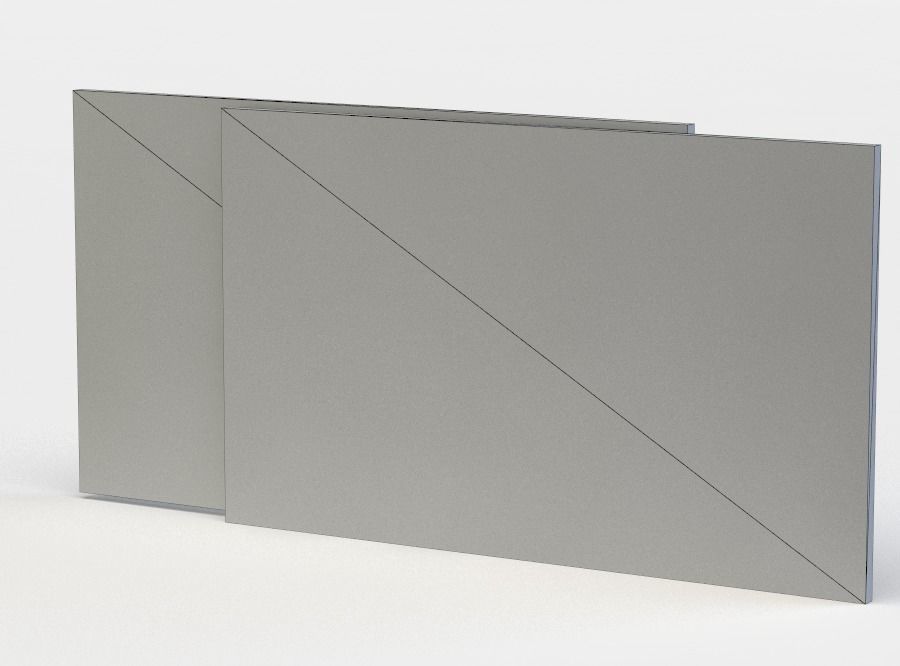 Metal plates Low-poly 3D model_4