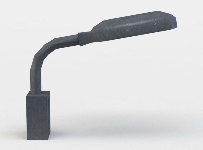 Light lamp with metal base Low-poly 3D model
