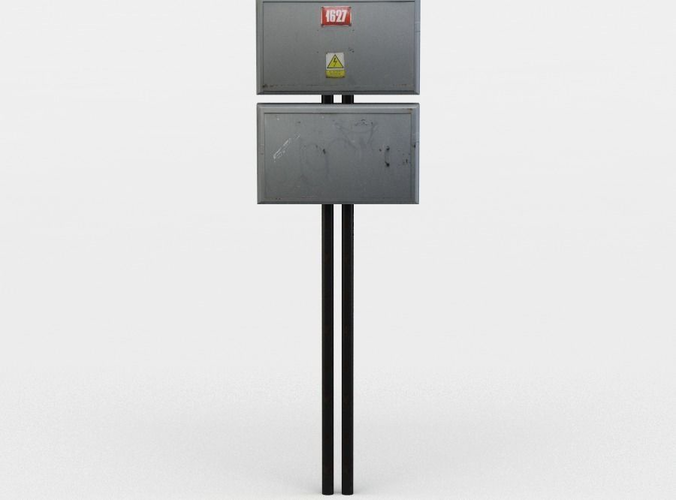 Electrical box Low-poly 3D model