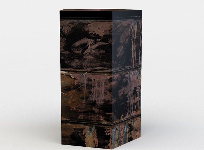 Barrel cube Low-poly 3D model